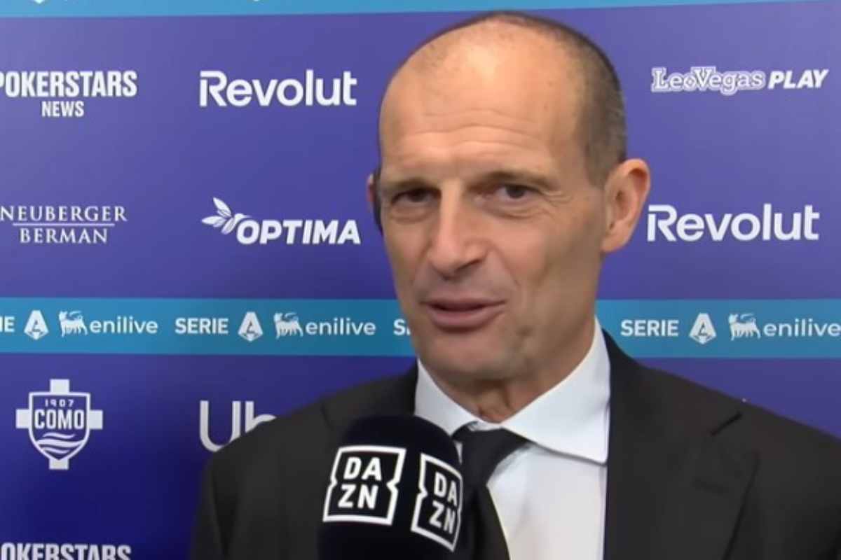 Max Allegri sorride ai microfoni di DAZN
