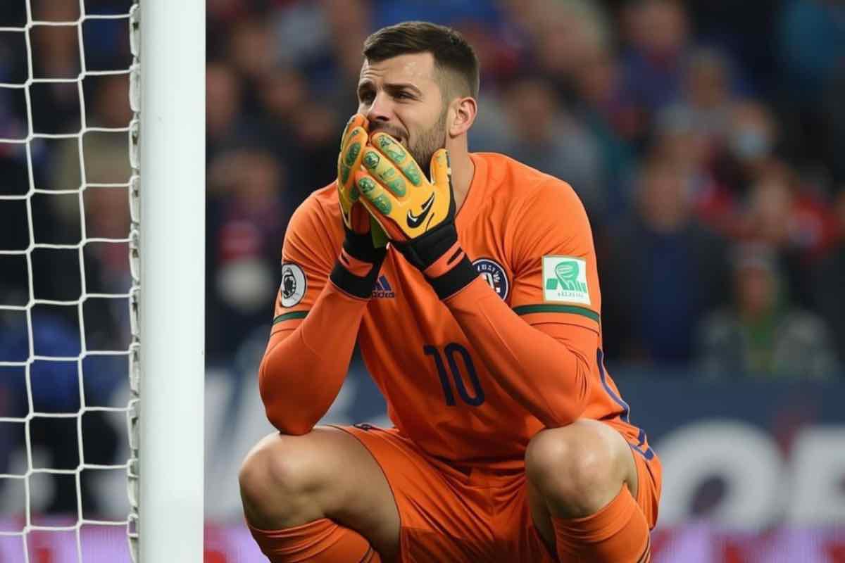 Difensore portiere sputi